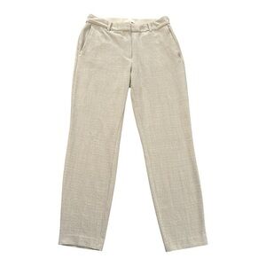 H&M Women’s Size 12 Beige Checkered Plaid Dress Pants Slim Fit Work Trouser